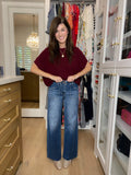 Risen Delaney Mid Rise Wide Leg Jeans