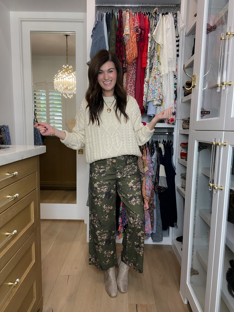 Wildflower Way Jeans in Olive