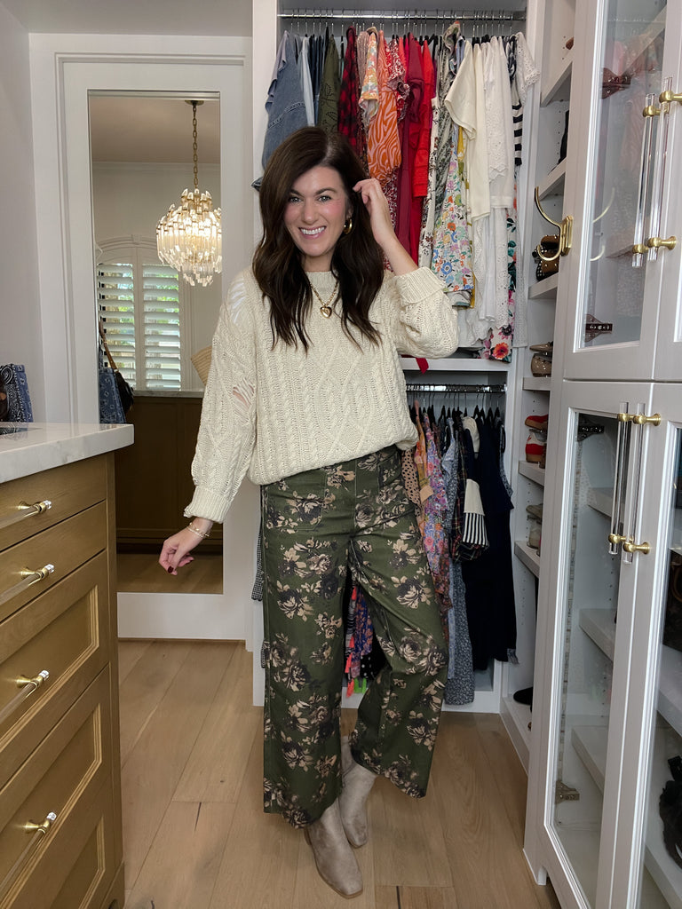 Wildflower Way Jeans in Olive