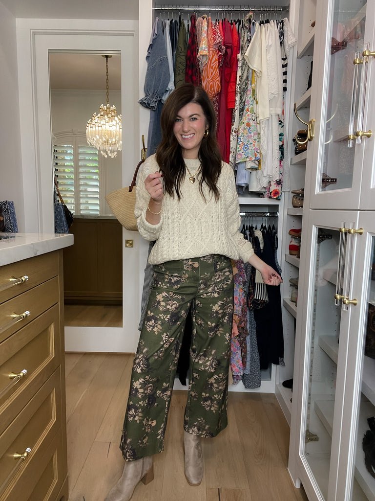 Wildflower Way Jeans in Olive