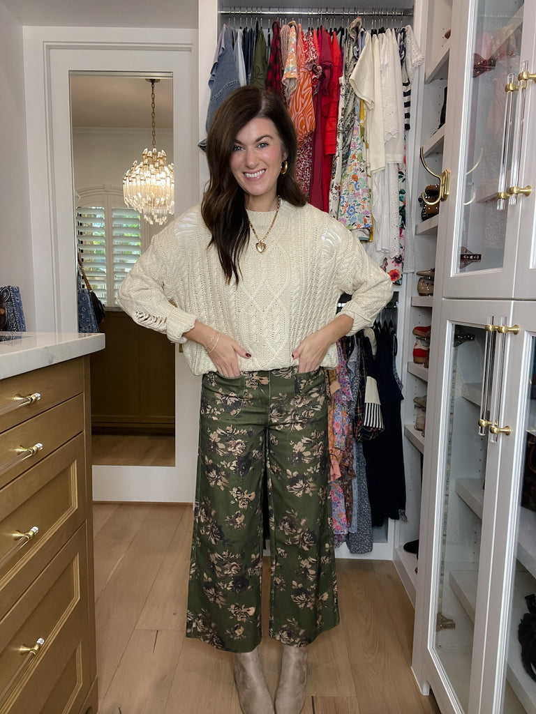 Wildflower Way Jeans in Olive