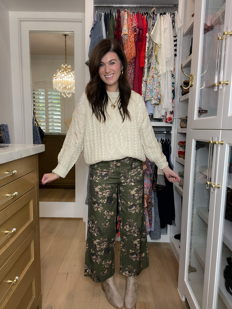 Wildflower Way Jeans in Olive