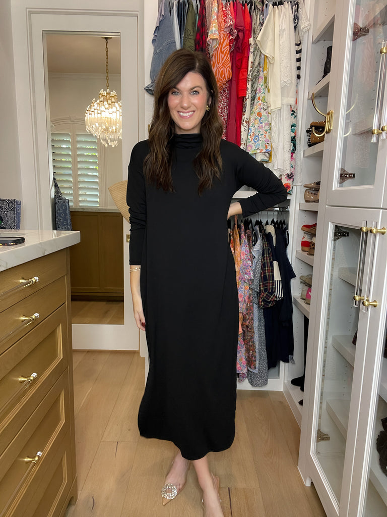 Everyday Ease Midi Dress in Black