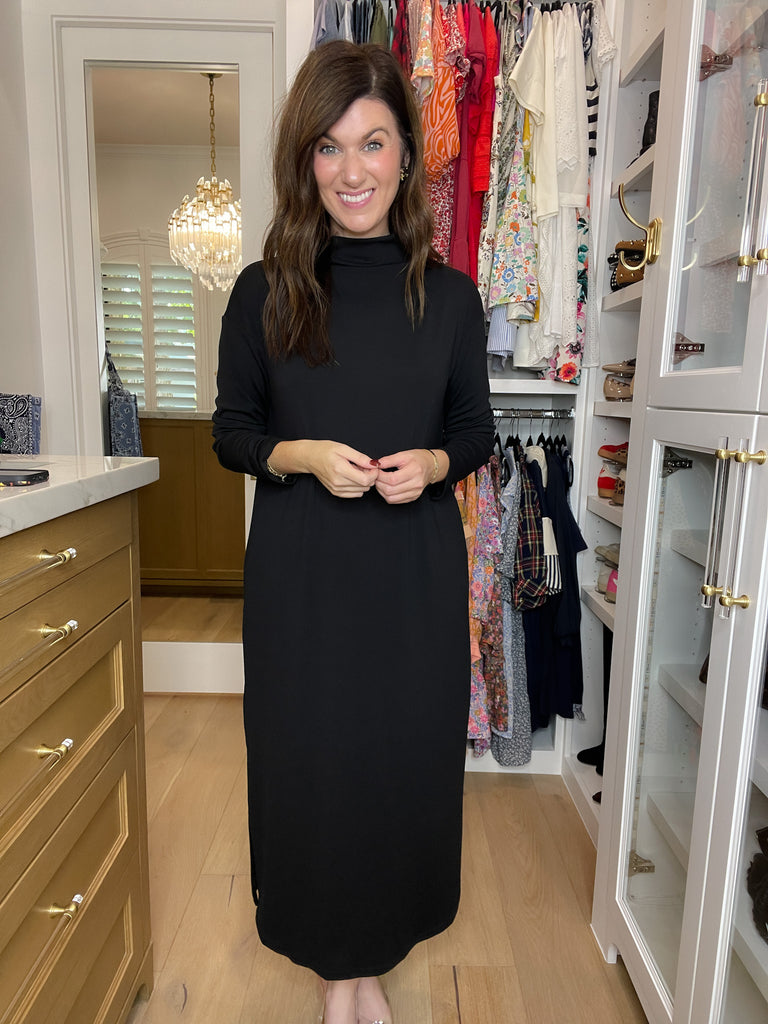 Everyday Ease Midi Dress in Black