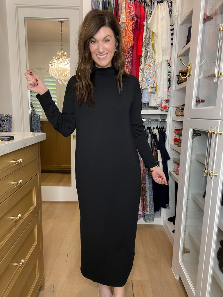Everyday Ease Midi Dress in Black