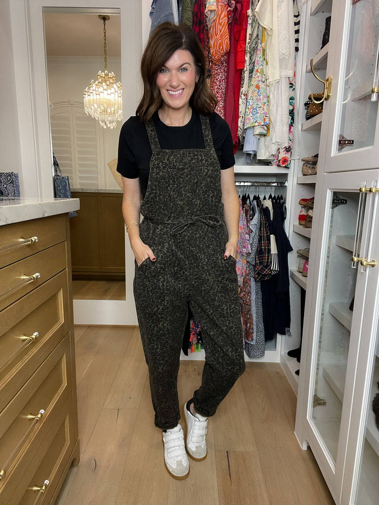 Everyday Adventure Leopard Barrel Overalls