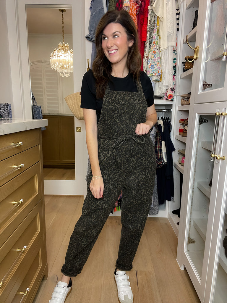 Everyday Adventure Leopard Barrel Overalls