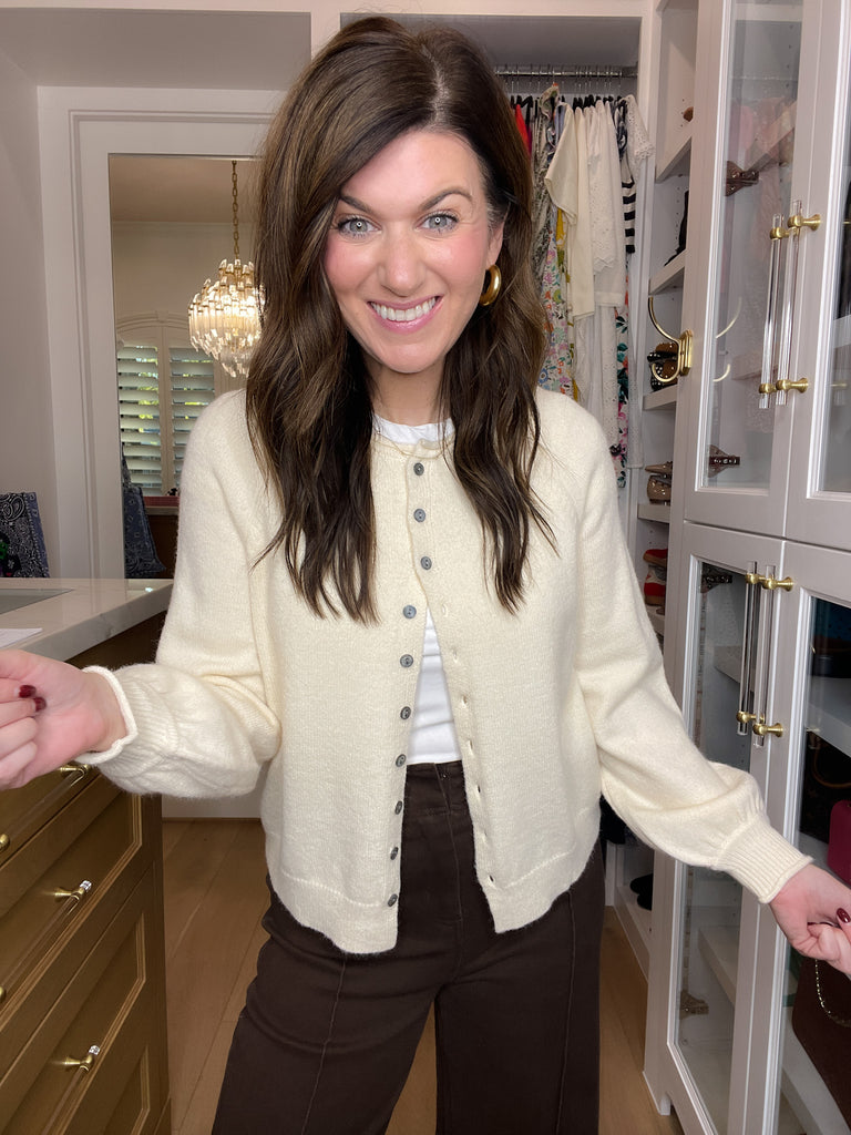 Simple Grace Cardigan in Cream