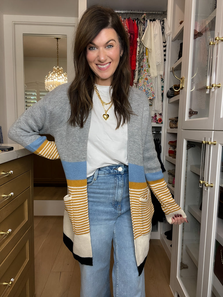 The Breezy Stripe Cardigan