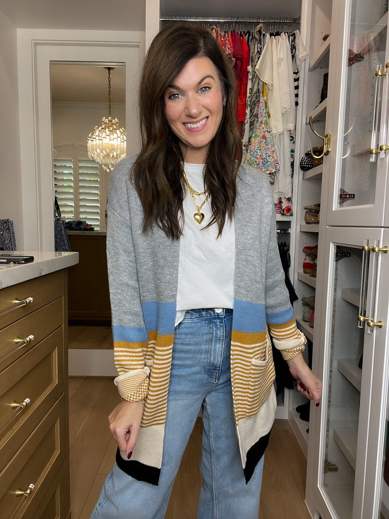 The Breezy Stripe Cardigan
