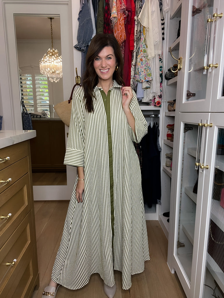 Saturday Market Striped Maxi Dress