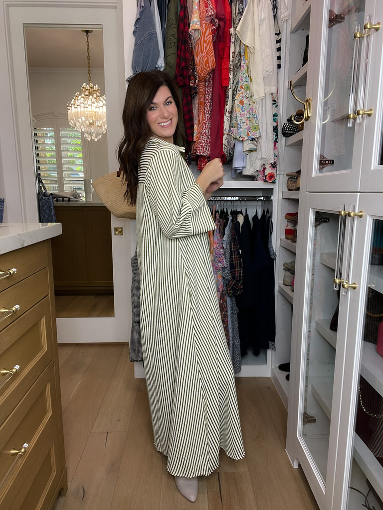 Saturday Market Striped Maxi Dress