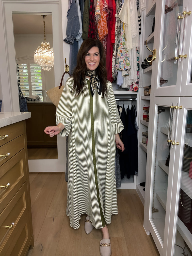 Saturday Market Striped Maxi Dress