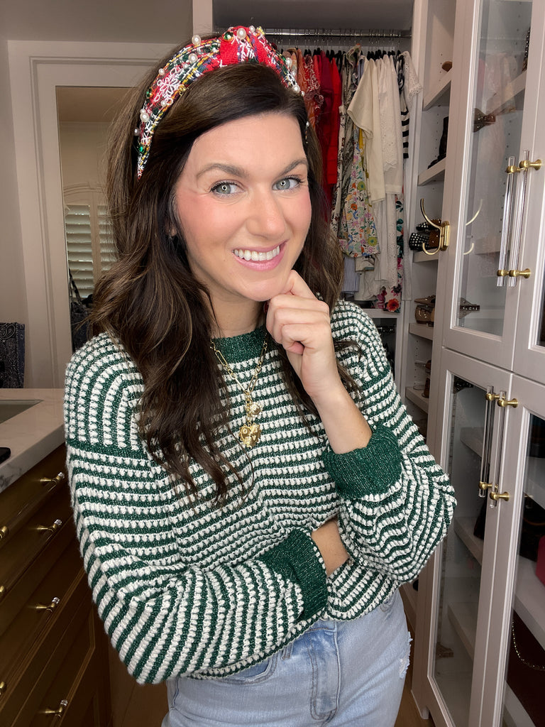 Holly Jolly Red and Black Plaid Headband *Final Sale*