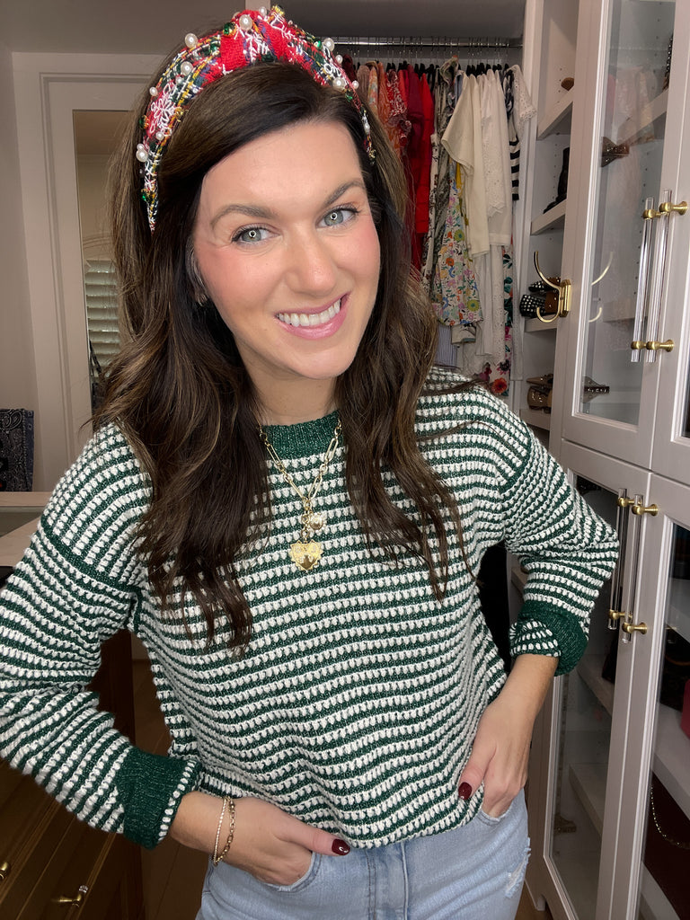 Holly Jolly Red and Black Plaid Headband *Final Sale*