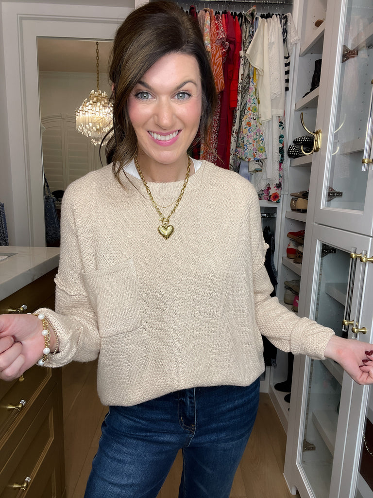 Pocket Perfect Sweater in Cream