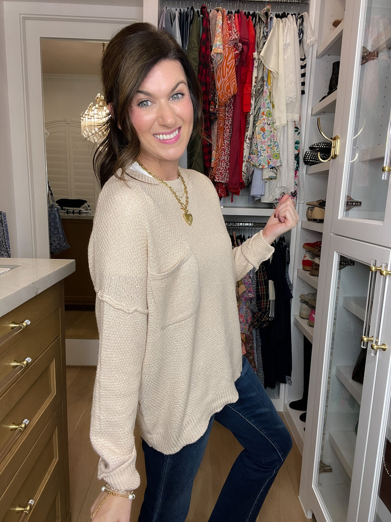 Pocket Perfect Sweater in Cream