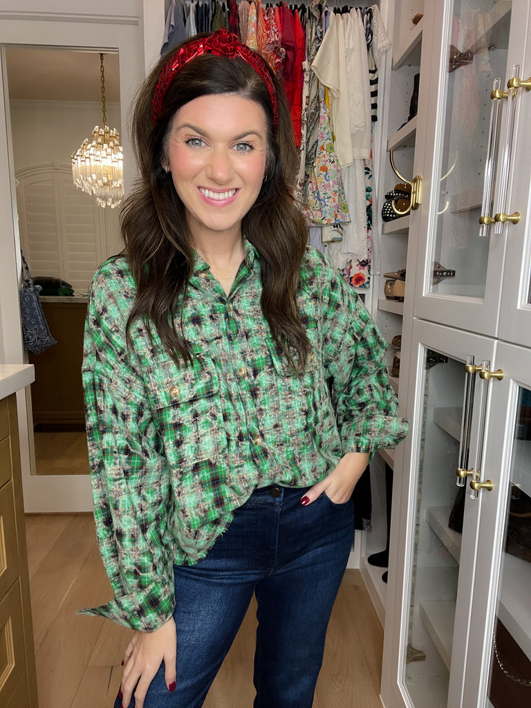 Evergreen Ease Bleached Button Down