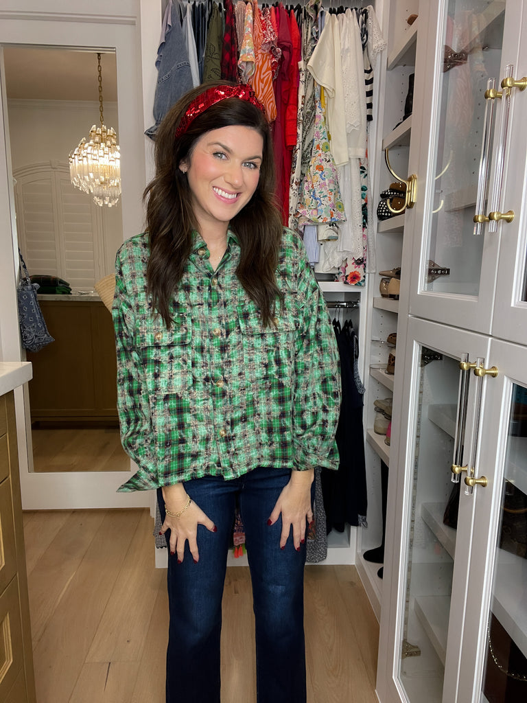 Evergreen Ease Bleached Button Down