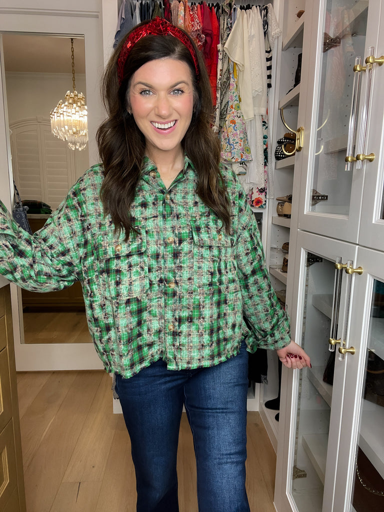 Evergreen Ease Bleached Button Down