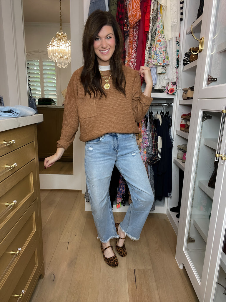 Risen Reese Mid Rise Barrel Jeans