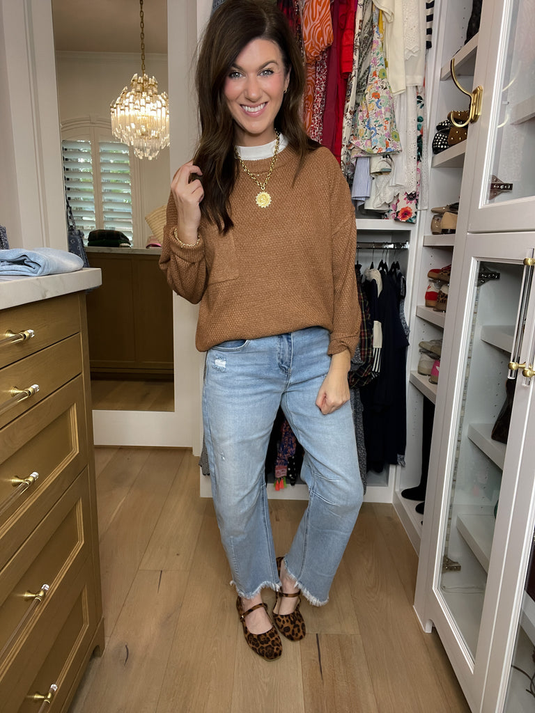 Risen Reese Mid Rise Barrel Jeans