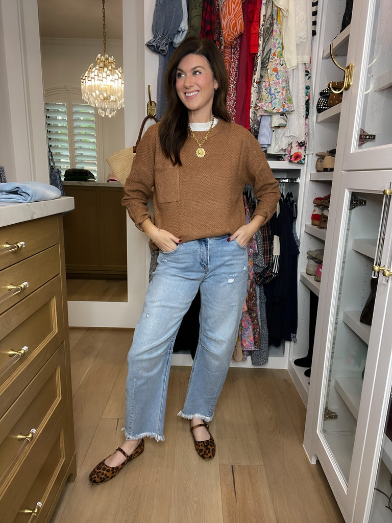 Risen Reese Mid Rise Barrel Jeans