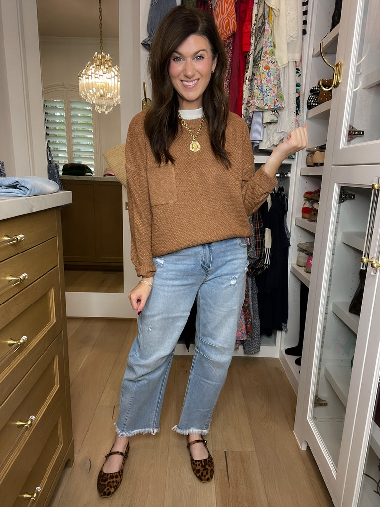 Risen Reese Mid Rise Barrel Jeans