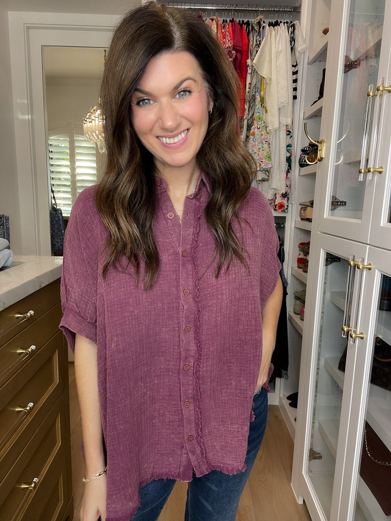The Unwind Gauze Button Down