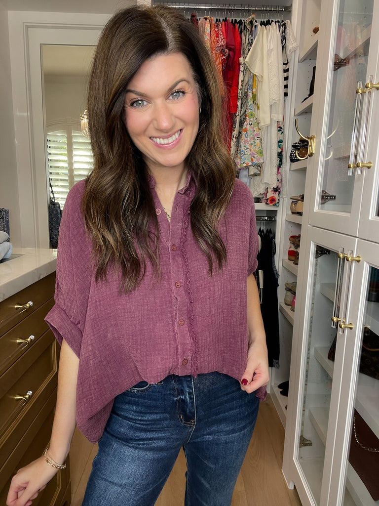 The Unwind Gauze Button Down