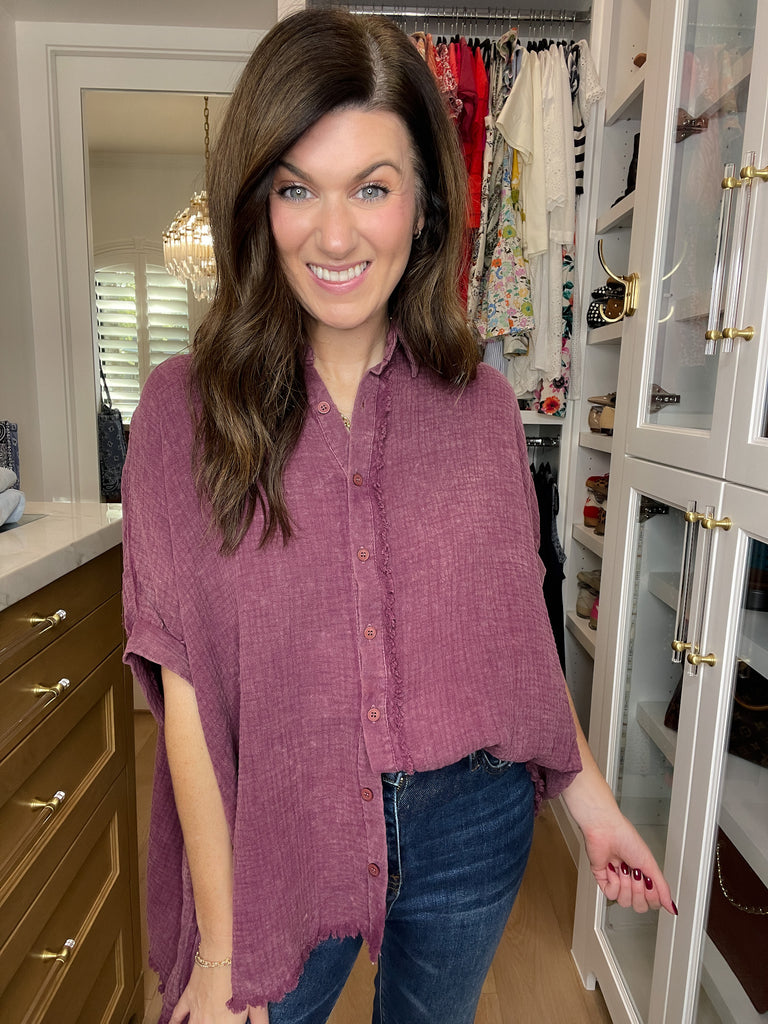 The Unwind Gauze Button Down