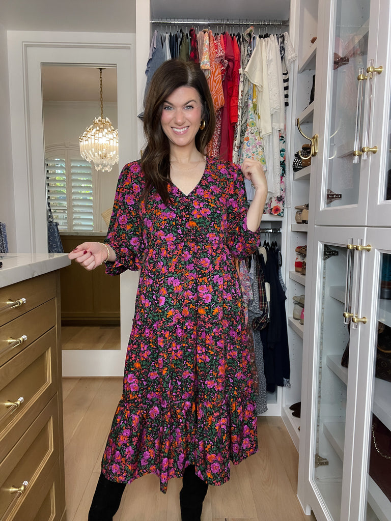 Flourish Floral Midi Dress