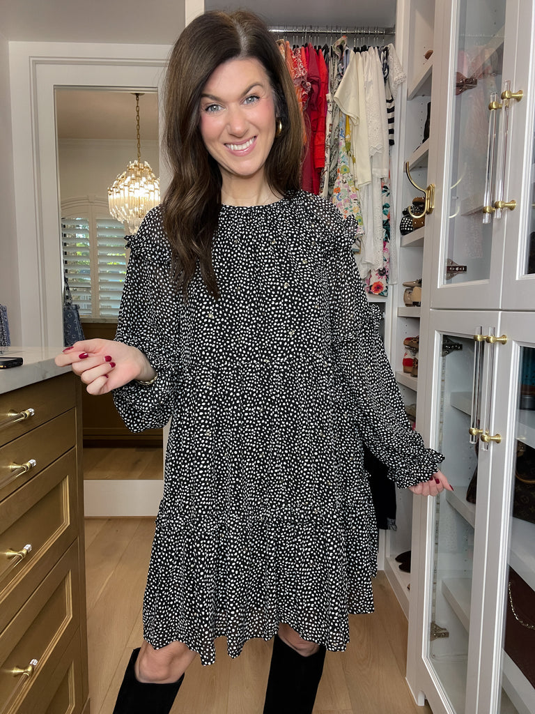 Sweetly Speckled Tiered Dress