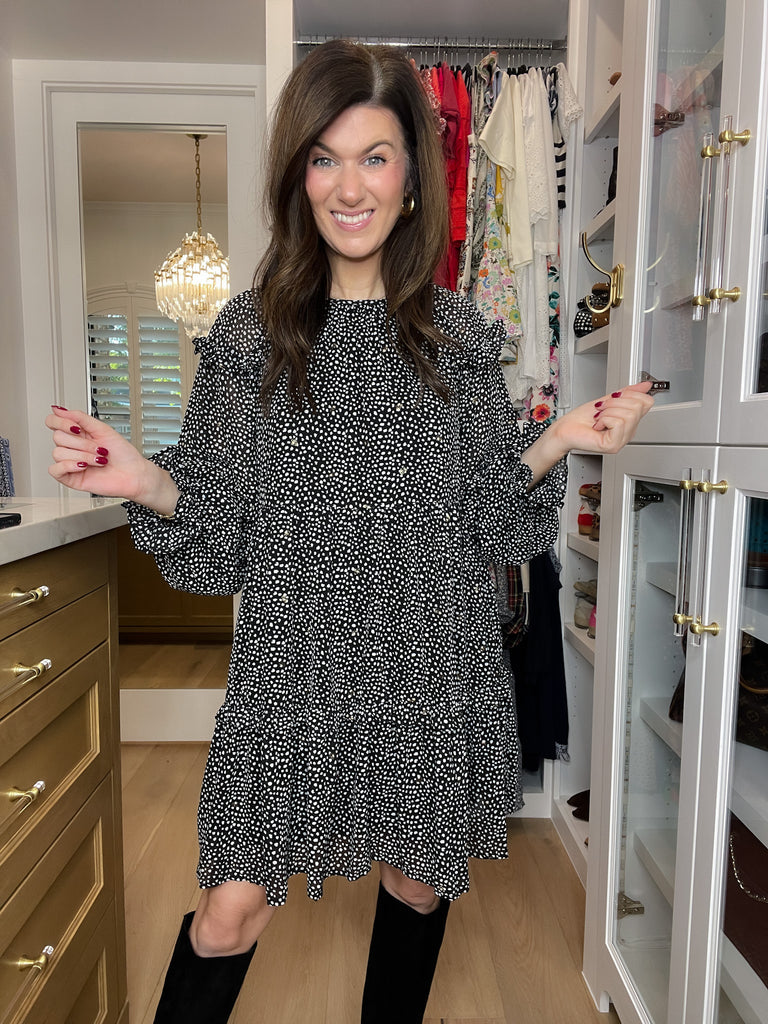 Sweetly Speckled Tiered Dress