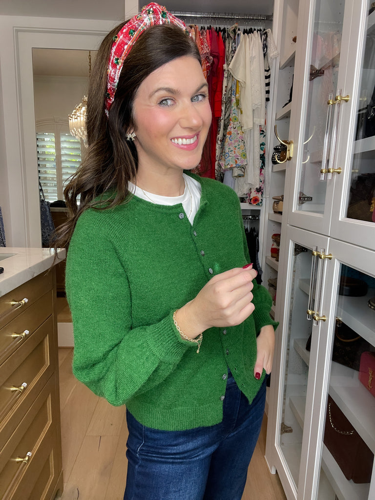 Holly Jolly Red and White Plaid Headband *Final Sale*