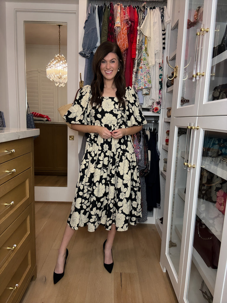 Classic Petals Midi Dress