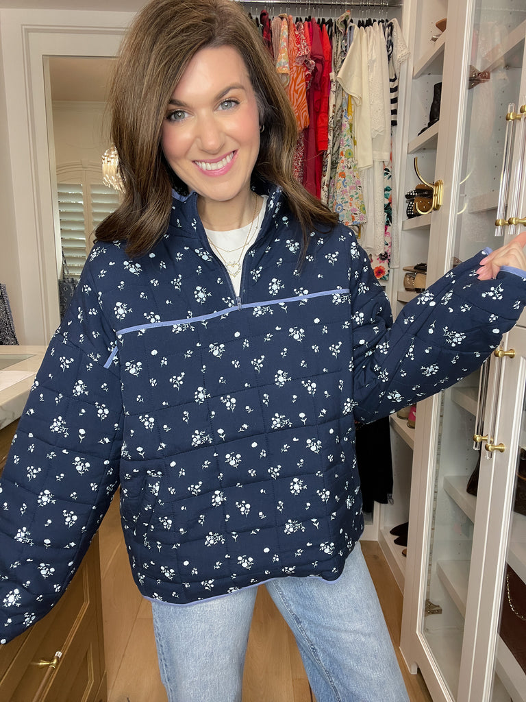 Bloom & Cozy Quilted Pullover