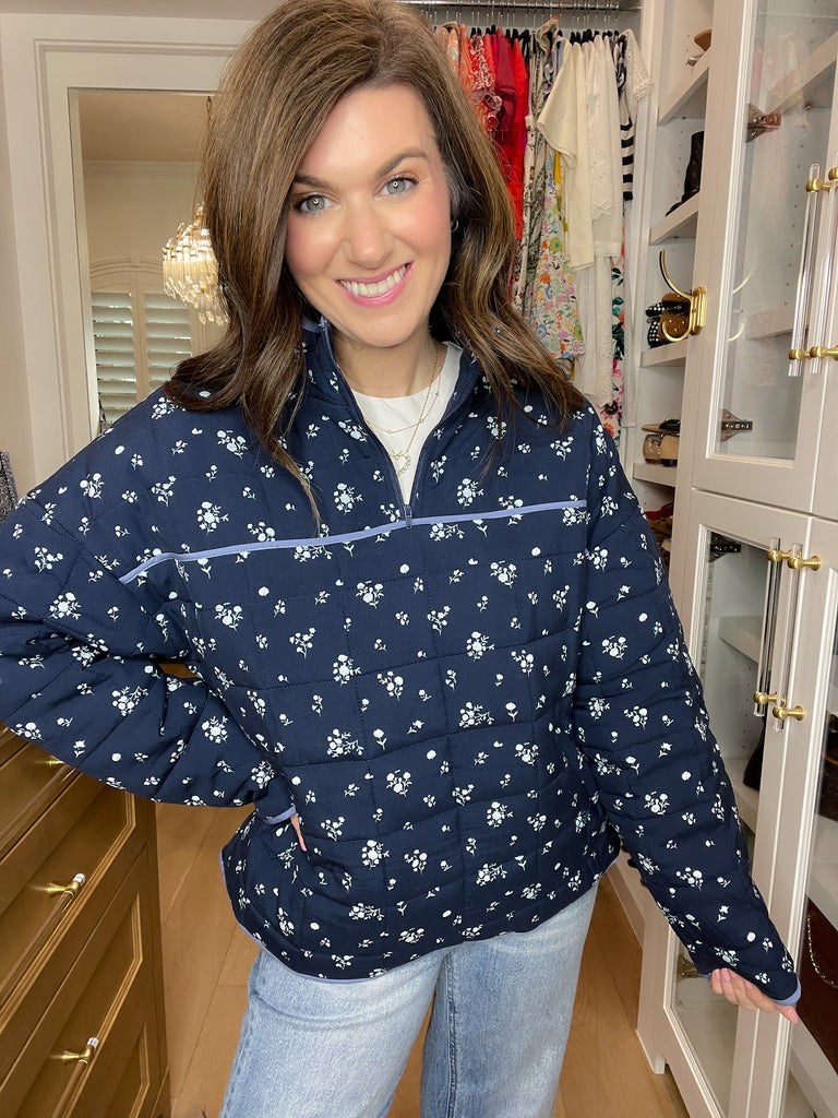 Bloom & Cozy Quilted Pullover