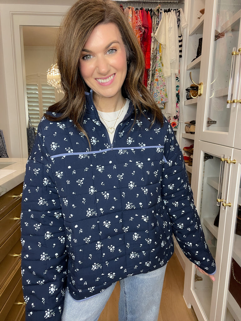 Bloom & Cozy Quilted Pullover