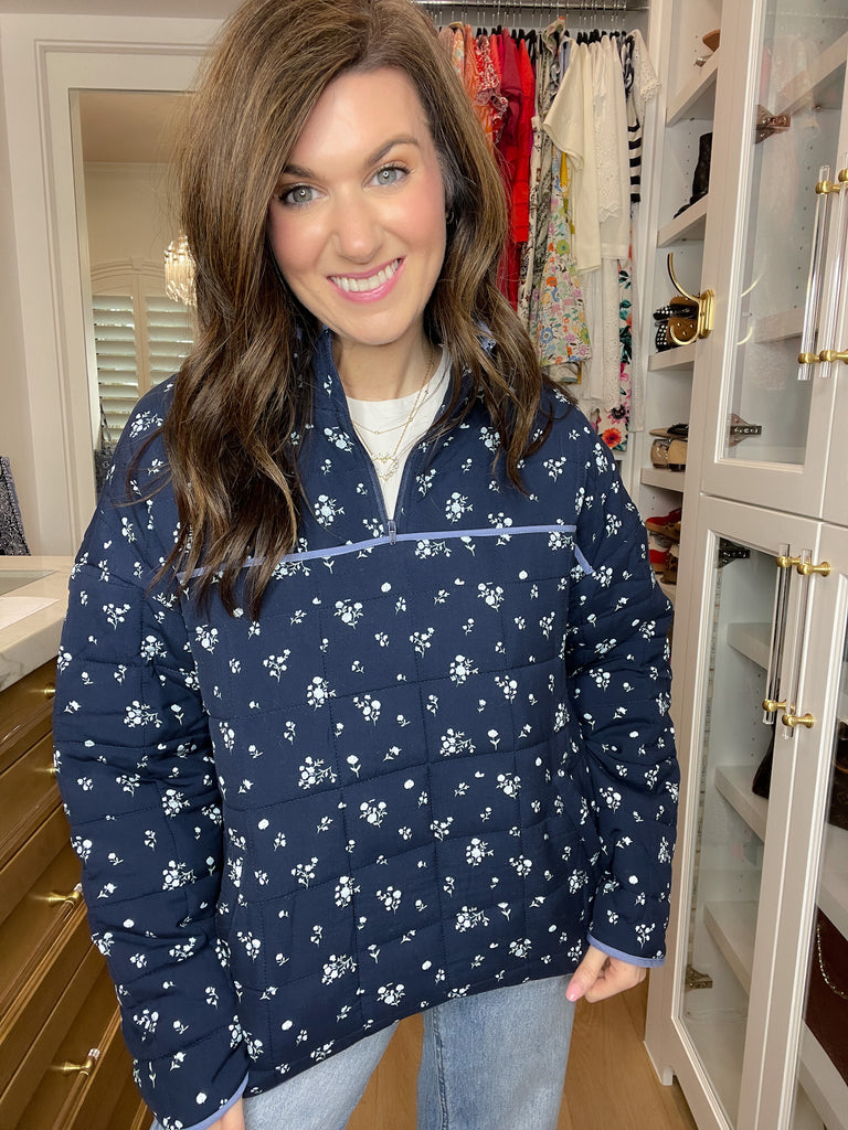 Bloom & Cozy Quilted Pullover