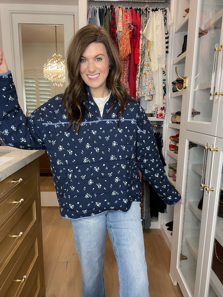 Bloom & Cozy Quilted Pullover