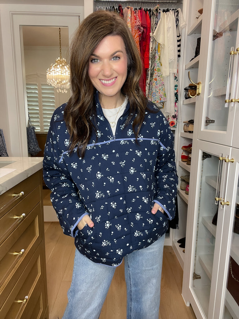 Bloom & Cozy Quilted Pullover