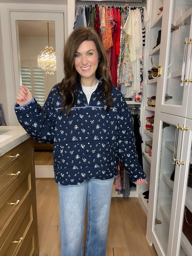 Bloom & Cozy Quilted Pullover