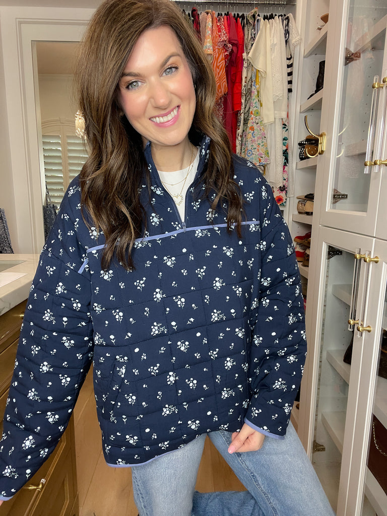 Bloom & Cozy Quilted Pullover