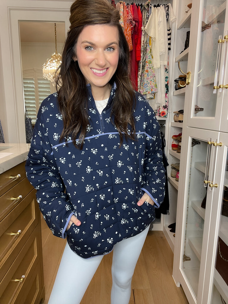 Bloom & Cozy Quilted Pullover