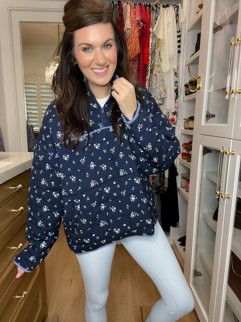 Bloom & Cozy Quilted Pullover