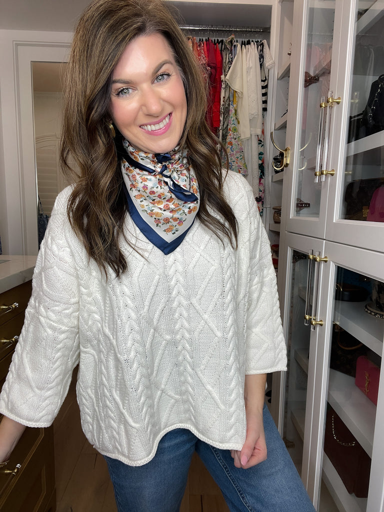 Rose Garden Bandana in Navy *Final Sale*