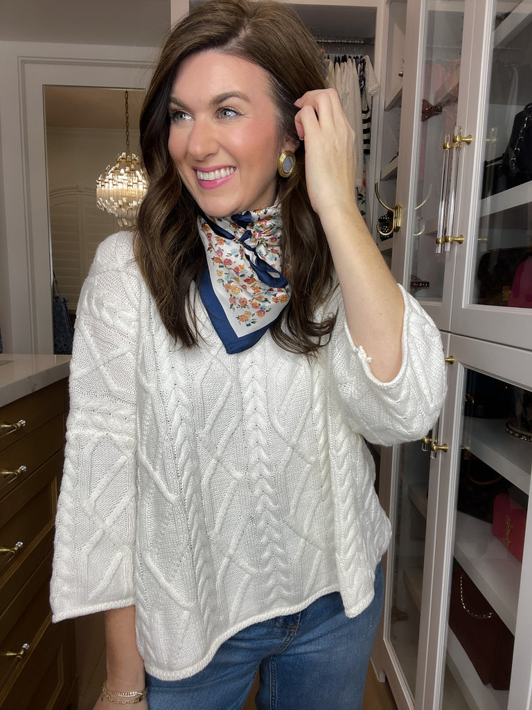 Rose Garden Bandana in Navy *Final Sale*