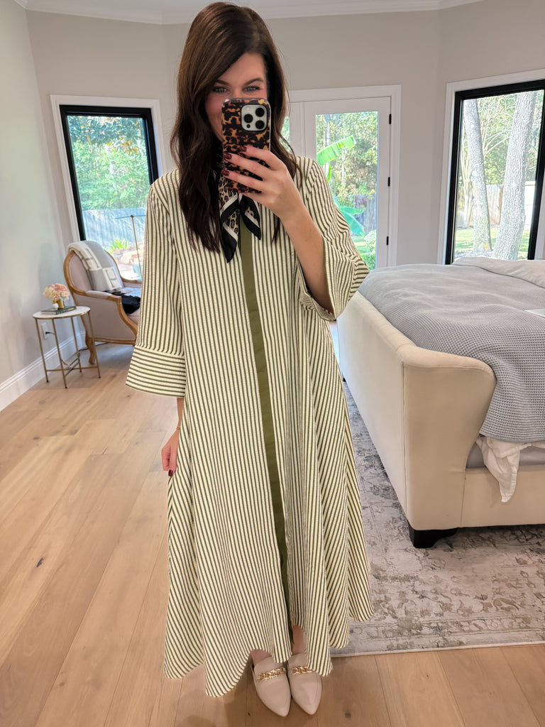 Saturday Market Striped Maxi Dress