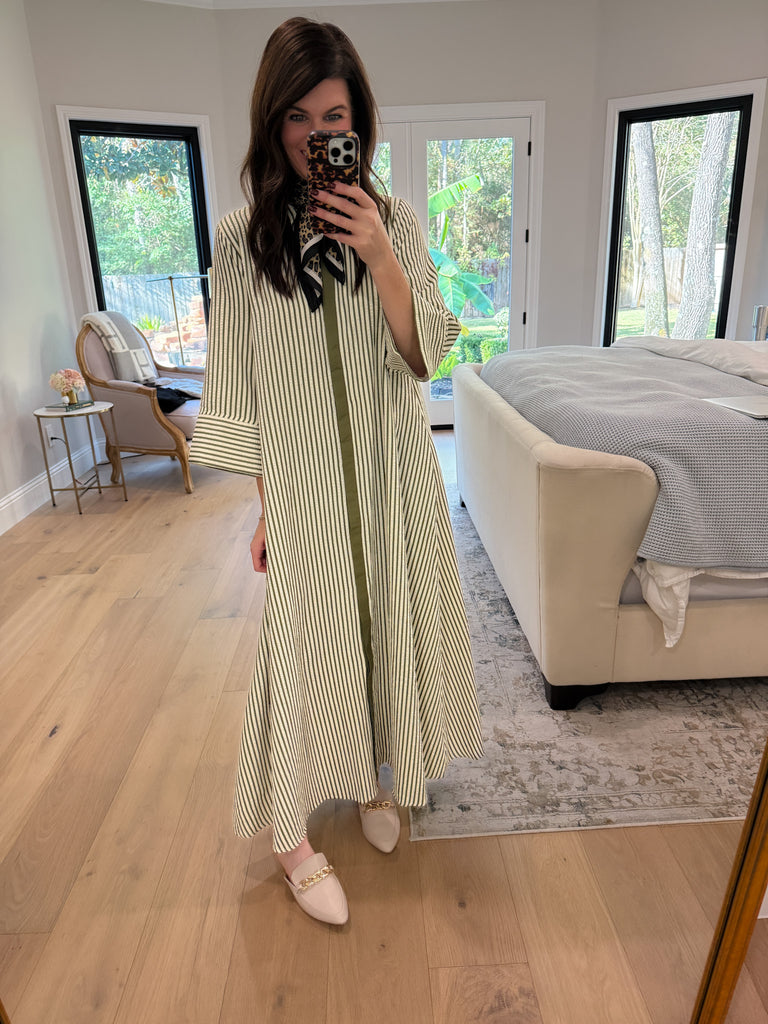 Saturday Market Striped Maxi Dress